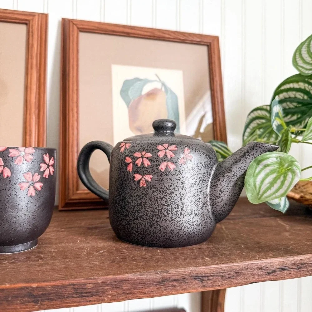 Vintage Japanese Floral Teapot and Cup
